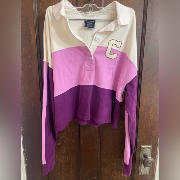 Champion Cropped Purple Long Sleeve top - Picture 3 of 4